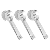 ARTSEWPLY 3 piezas Pinzas Exprimidoras de Té de Acero Inoxidable con Diseño de Letras para Bolsas de Té Cubitos de Hielo y Aperitivos Utensilios Resistentes y Versátiles para Cocina y