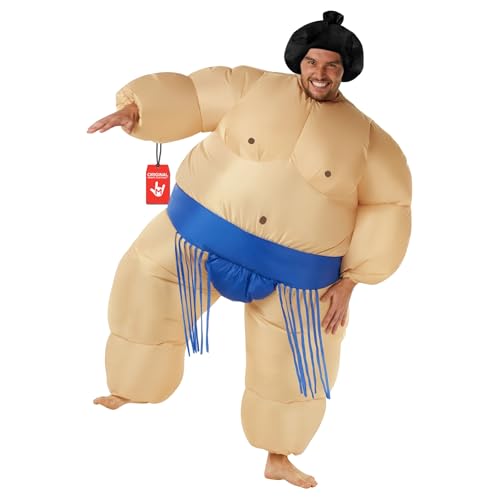 Morph Déguisement Sumo Adulte, Costume Gonflable Combat, Tenue Sumo Déguisement, Idéal Fêtes, Taille Unique