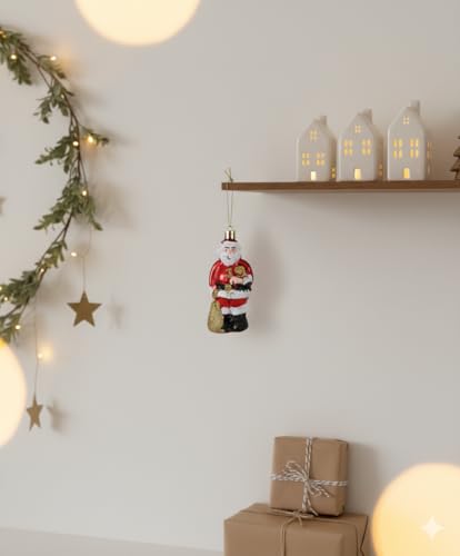 Image of 4Pc Santa Christmas Decoration Combo Pack | Items for Home & Office | Festive Hangings, Foam Ornaments | PoPo Toys