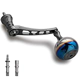 HEIGHTEN 65-70mm可変 リール ハンドル 38mm ノブ搭載 シマノ(Shimano) ダイワ(Daiwa) 通用 スピニングリール 用 Aurora Series (ダークグレー(22STELLA/23AIRITY)) (1148)