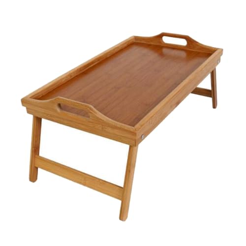 OFFSCH Convenient Bed Desk Breakfast Tray Folding Desk Collapsible Lap Tray for Bed Reading Table