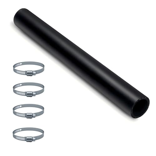 1 inch ID Fuel Filler Hose with 4 Clamps - (Straight 15 7/8 Long) Reinforced Gas Tank Hose