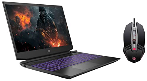 Image of HP Pavilion Gaming AMD Ryzen 5 5600H Processor 15.6 inch(39.6cm) FHD Gaming Laptop 15-ec2150AX & M270 Backlit USB Wired Gaming Mouse with 6 Buttons