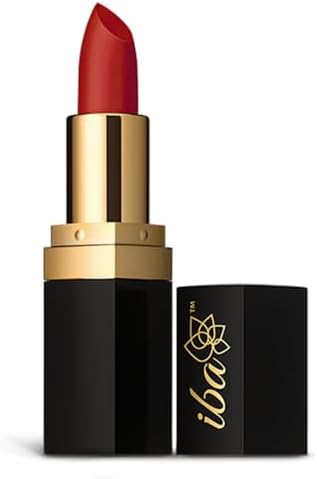 Iba Long Stay Matte Lipstick for Women- M10 Red Brick, 4g | Creamy Matte Finish & Smooth Texture | Long-Lasting | Hydrated Lips | Enriched with Vitamin E | Intense Colour & Highly Pigmented | Lip Makeup