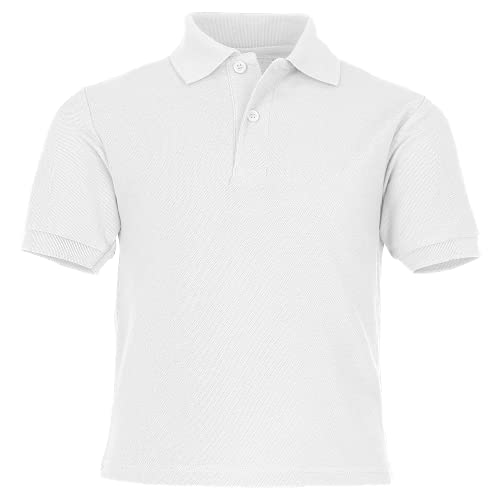 Fruit of the loom Jungen 65/35 Polo Kids Poloshirt, Weiß (White 000), 128...