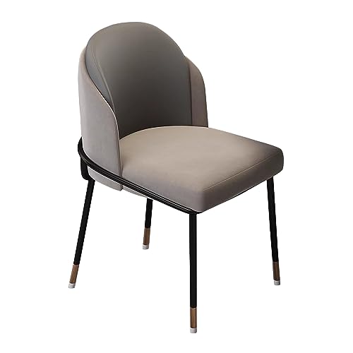Chaise de cuisine en lin avec pieds en métal design chic