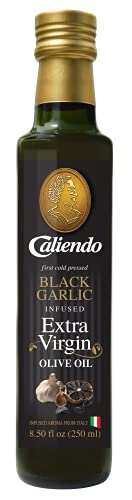 Caliendo Premium Black Garlic Infused Extra Virgin Olive Oil, Authentic Italian – 8.5 Fl Oz (250 ml) Bottle