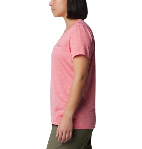 Miniatura 3 de Columbia Camiseta De Manga Corta Con Cuello En V Para Mujer, Juicy Heather, Xs