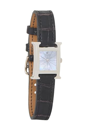 Pre-Loved Black & Stainless Steel H Hour PM, Silver
