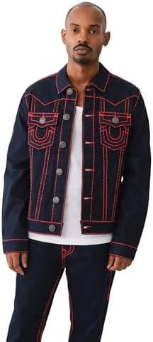 (MoonCat) TRUE RELIGION デニムジャケット True Religion Bandana masculina SN Jimmy Jacket Discharge, Rigel
