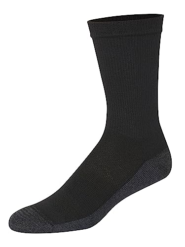 Hanes Mens Hanes Men's X-Temp Cushioned Crew (Pack Of 12 Pairs) Casual Sock, Black, 6 Us #TOP2