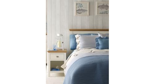 Image of APRODZ Solid Wood Without Storage King Size Parma Bed for Bedroom Stylish | White & Brown Finish