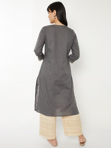 Image of Max Women's Cotton Blend Regular Fit Casual Kurta