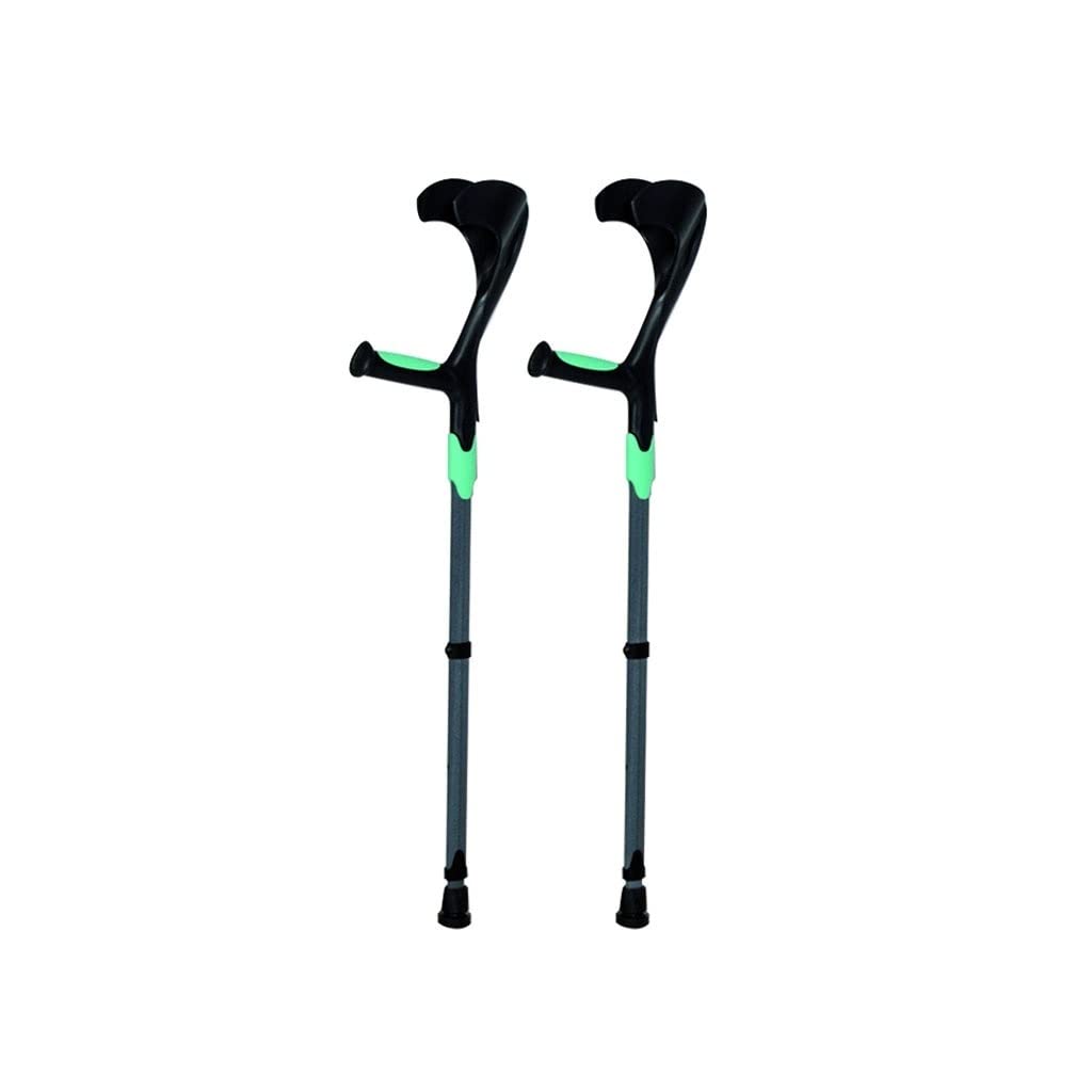 XMING Muletas for Ancianos, muletas, Fractura de axila, muletas Dobles Antideslizantes Ajustables, muletas de Codo for Adultos, bastón de Brazo for discapacitados (Color : Green)