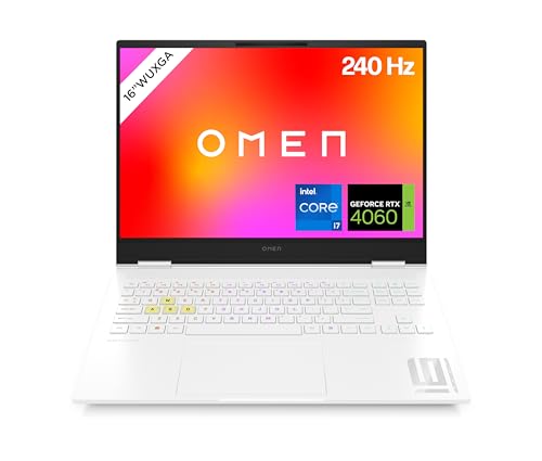 HP Omen Gaming Laptop | 16 Zoll WQXGA-240 Hz | Intel Core i7-14700HX | 32 GB DDR5 RAM | 1TB SSD | NVIDIA GeForce RTX 4060 (8GB) | QWERTZ | Windows 11 Home | Weiß