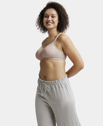 Image of Jockey 1841 Minimizer Bra | Wirefree | Non Padded | Full Coverage with Broad Fabric Straps | Microfiber Nylon Elastane Fabric