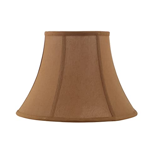 Aspen Creative 30232, Transitional Bell Shaped Spider Construction Lamp Shade, Light Brown, 7" Top x 13" Bottom x 9-1/2" Slant Height