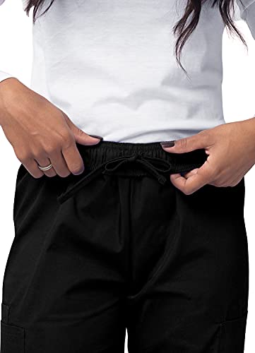 Sivvan Scrubs For Women - Drawstring Cargo Scrub Pants - S8200 - Black - S #TOP3