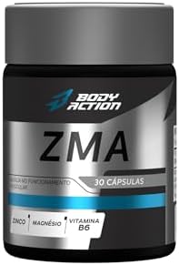 ZMA Zinco Magnésio Vitamina B6 30 Cápsulas Bodyaction