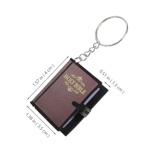 LUOZZY 16 porta-chaves bíblicas, miniatura, livro bíblico, chaveiro, pequeno pingente bíblico, chave