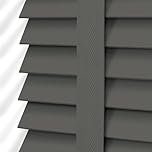 Ev Dekor Faux Wood Blinds - Wooden Grain window Venetian Blind 50mm Horizontal Slats - White Silver/Grey Tape TRIMMABLE, Child Safe Window Shades (Dark Grey Embossed Pattern, W105cm x L150cm)