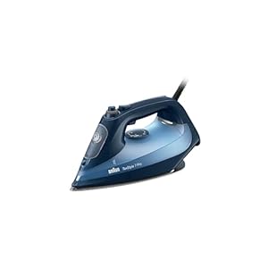 Braun TexStyle 7 Pro – Powerful Steam Iron with FreeGlide 3D EloxalPlus Soleplate, 225 g/min Steam Shot, Precision Tip, Auto Shut-Off, 300 ml Water Tank, Blue (SI7160BL)
