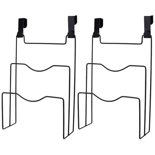 Ciieeo Cabinet Hanging Storage Rack, 2pcs Iron Pan Lid Holder for Door Kitchen, Black Chopping Board Organizer, No Drill Installation for Space Saving