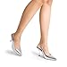 DREAM PAIRS Women's Heels Slingback Stiletto Pumps Shoes Pointed Closed Toe Kitten Heels Dress Bridal Elegant Wedding Sexy Party,Size 9,Silver-Pat,DWUMPU2510