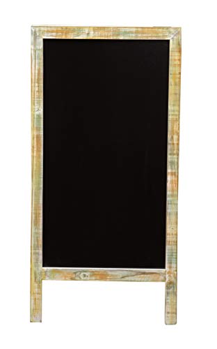 Biscottini Pizarra con caballete 97 x 52 x 6 cm | Pizarra exterior de doble cara | Pizarra restaurante de madera
