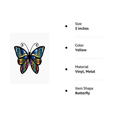 Magnet Yellow Sky Butterfly Magnetic Vinyl Car Bumper Sticker 5" #TOP2