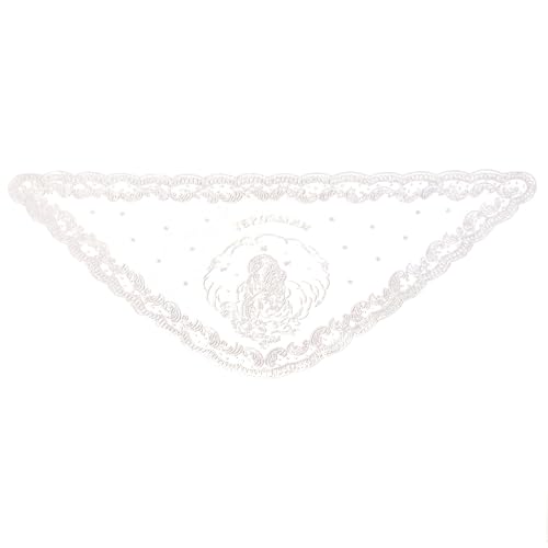 Our Lady of Virgin Mary Shawl Wrap Lace Triangle Scarf Hollow Mesh Embroidered Scarves Jerusalem Hijab Headscarf