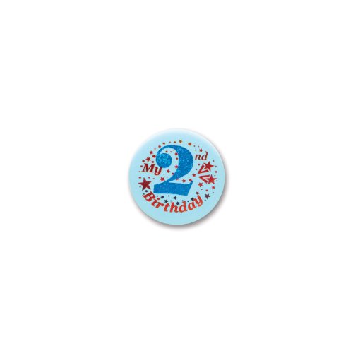 Badge satin 2 ans Beistle pour vêtement d'anniversaire sans pli