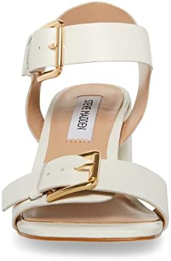 Steve Madden Women's Loreli Heeled Sandal, Bone Leather, 8 | Image 1