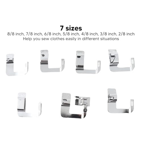 Prensatela para dobladillo enrollado Zerodis para máquina de coser miniatura 2