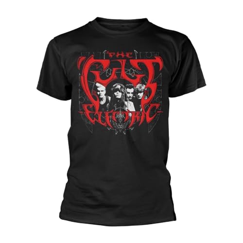 The Cult T Shirt Electric Band Logo Nue - Camiseta oficial para hombre, color negro, Negro , XL
