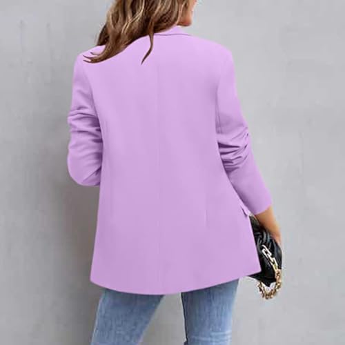 YUNCLOS Womens Casual Suit Blazer 1 Button Long Sleeve Notched Lapel Open Front Jacket for Work Office3