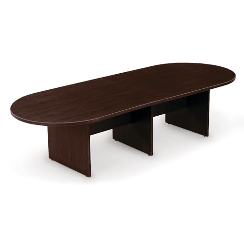 Contemporary Conference Table with Eight Seats 10L Mahogany Modern Design Greenguard Certified Collaborative Workspace for Productive Meetings - Thumbnail 7