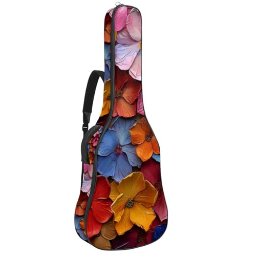 Sac pour guitare acoustique étanche multicolore de 41-42 pouces avec poches