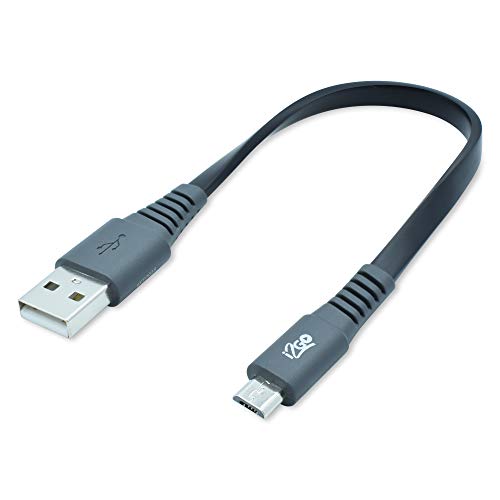 Cabo Micro USB I2GO 20 cm 2.4A PVC Flexível Flat - I2go (I2GO0) Plus, Preto