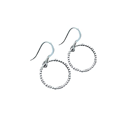 Aretes de plata para uso diario con formas geométricas caladas muy cómodas