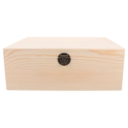 Boîte à bijoux rétro en bois avec fermoir pour éviter la poussière
