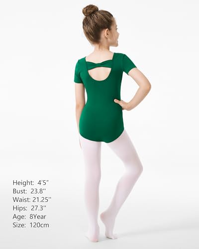 Image of Stelle Leotard for Girls Black Ballet Dance Leotard Gymnastics Outfits with Bow Back (Toddler /Little /Big Kids)