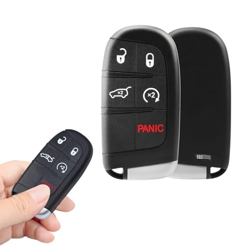 Llave de coche 433MHz para Chrysler y Dodge, mando de 5 botones con chip 46 y espadín