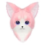 HAOAN Animal Furry Fursuit Head Mask Plush Cat Fox Mask Costume Props for Halloween Cosplay Party