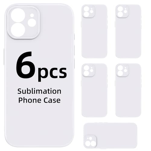 Cinysnt 6 Pieces Sublimation Phone Case Blanks for iPhone 12 6.1"