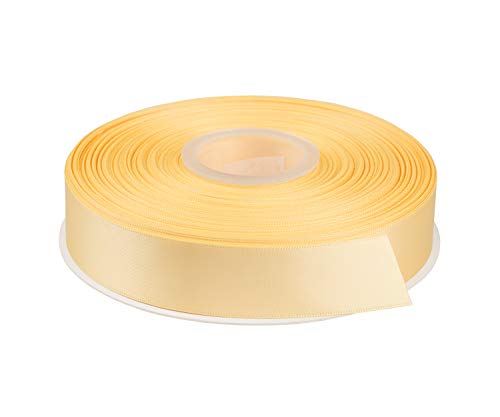 AVANAVA 1 Inch Wide Double Face Satin Ribbon - 50 Yards (614-Chamois)