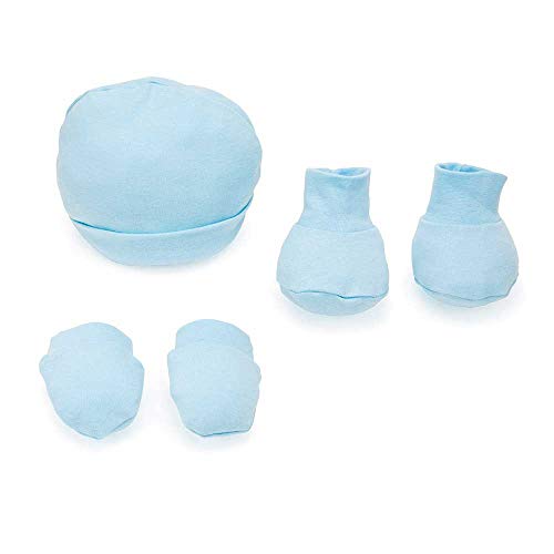 Geburtsgratulation, gefüllt mit praktischen Produkten für das Baby. Kompletter klassischer Blau Korb (Größe von 3 bis 6 Monaten). – Bild 5