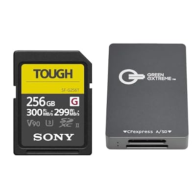 SF-G Series Tough 256GB UHS-II SDXC Memory Card with Green Extreme USB-C 3.2 GEN 2 CFEXPRESS