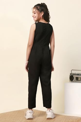 Image of Fashion Dream Girl's Ankle Length Solid Jumpsuit
