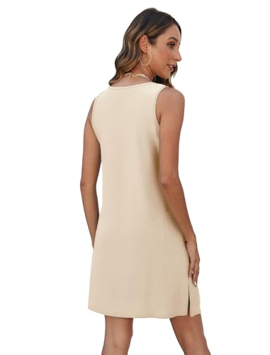 Image of BKRIVE Coverup Summer Dresses for Women 2026 Eyelet Casual Loose Sleeveless Sundresses Tank Dresses with Pockets